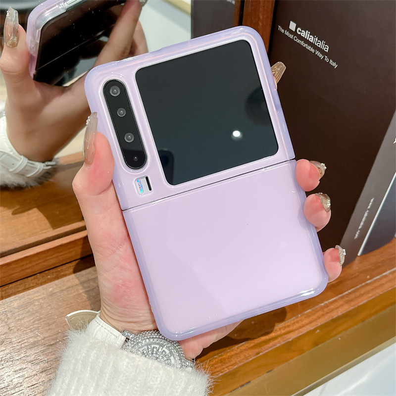 Huawei pura x 携帯電話ケースゼリー無地 purax 折りたたみスクリーンシンプルなコントラストカラーハンドロープ女性の保護カバーに適しています|undefined