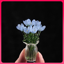 琉璃手工小礼物花朵插花清新永生花玻璃淄博∴桌面装饰摆花束E18