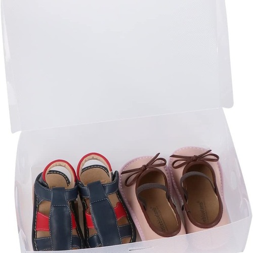 Integrated clamshell transparent men's and women's storage box PP shoe box plastic box wholesale foldable shoe box exquisite life