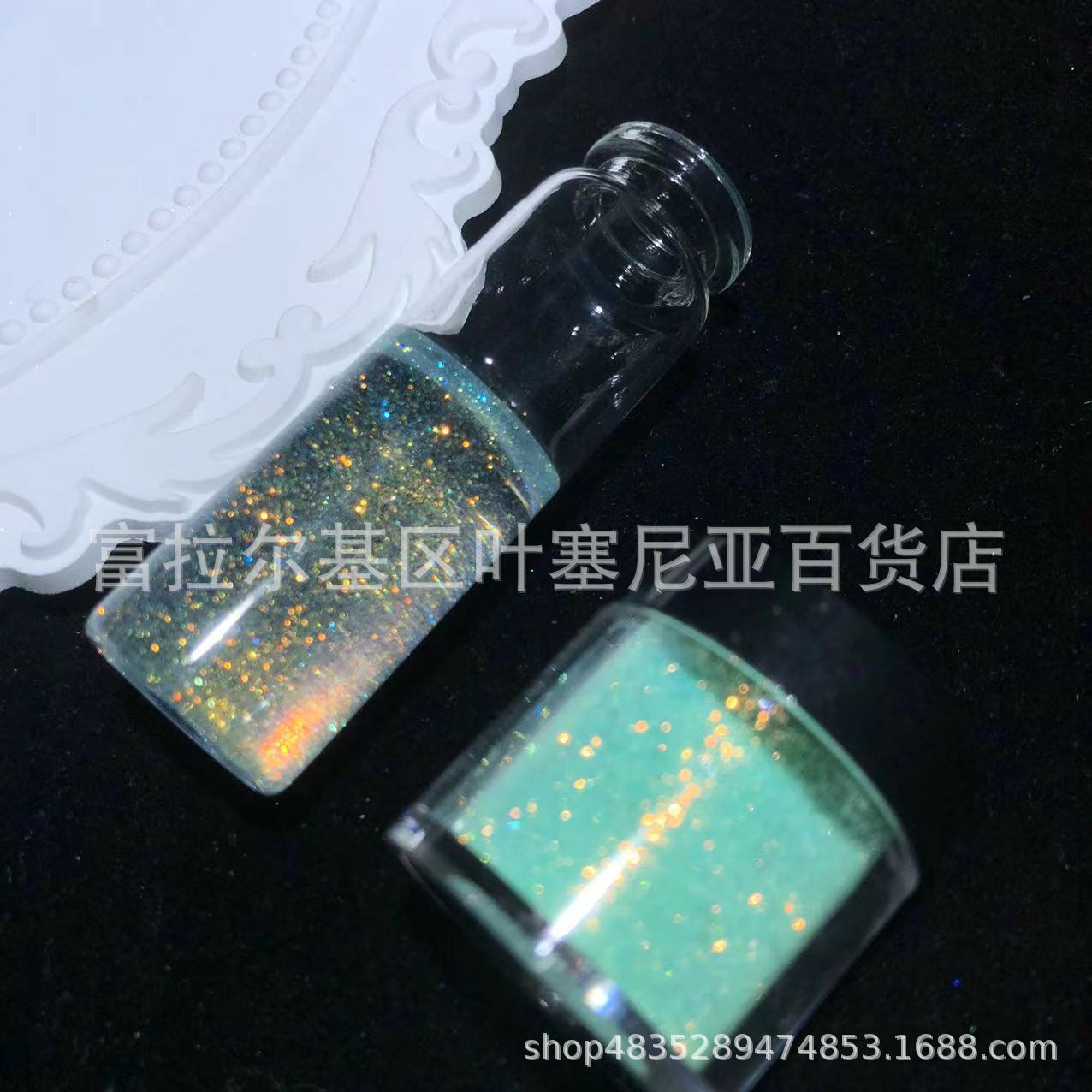 0,1mm polvo de diamante de oro galaxia magia oro diamante polvo epoxi pintura de fuego cera suspensión colorido brillo al por mayor 9 colores traje