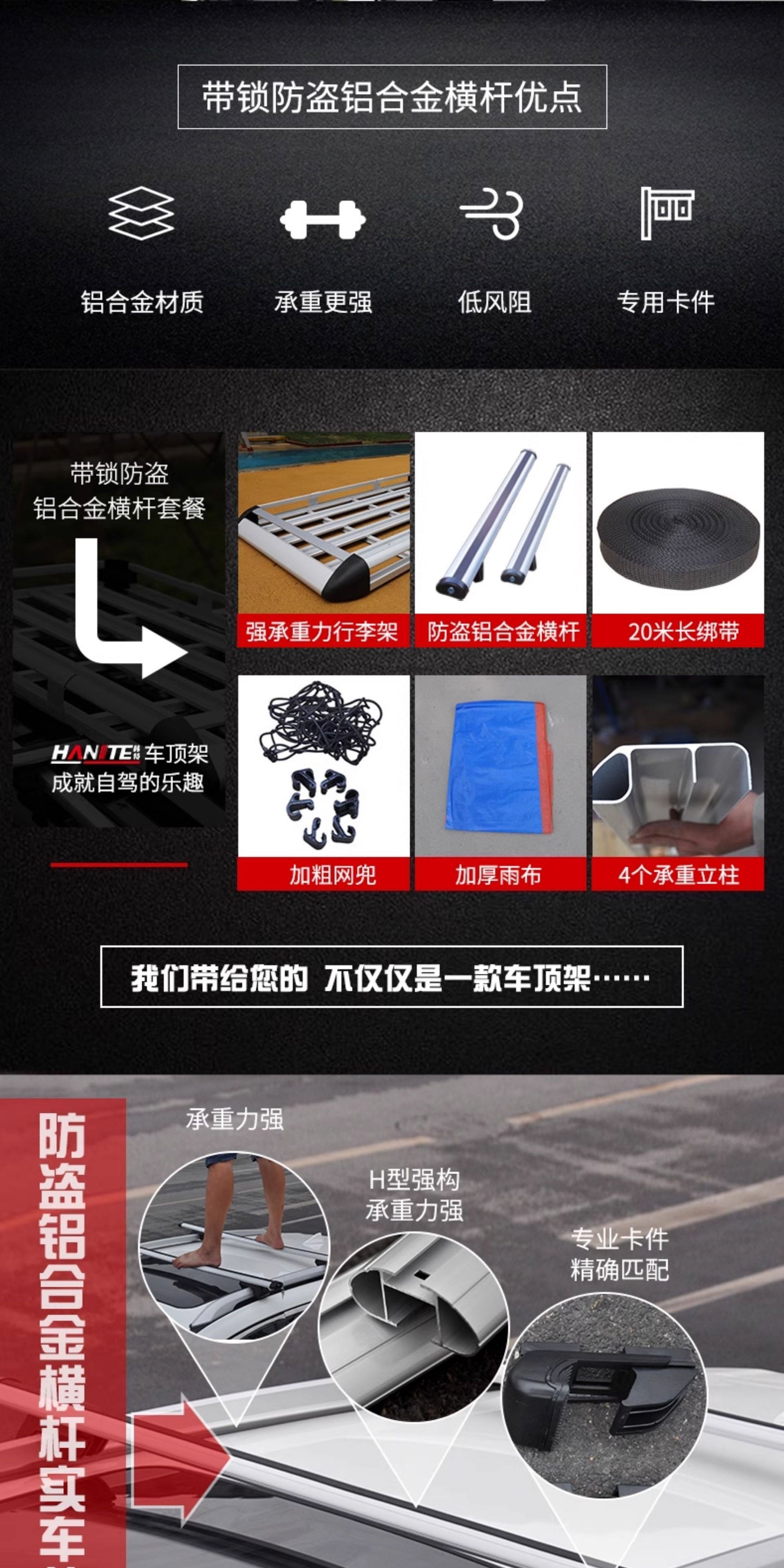 Universal Roof Rack Frame for Wuling Hongguang S, Baojun 730, Changan Cs75, Haval H5, H6, and Qijun Off-Road Suvs