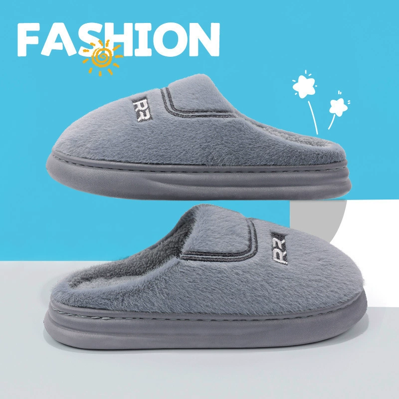 Супер большой размер трансграничные хлопчатобумажные тапочки, нескользящие и износостойкие осенью и зимой