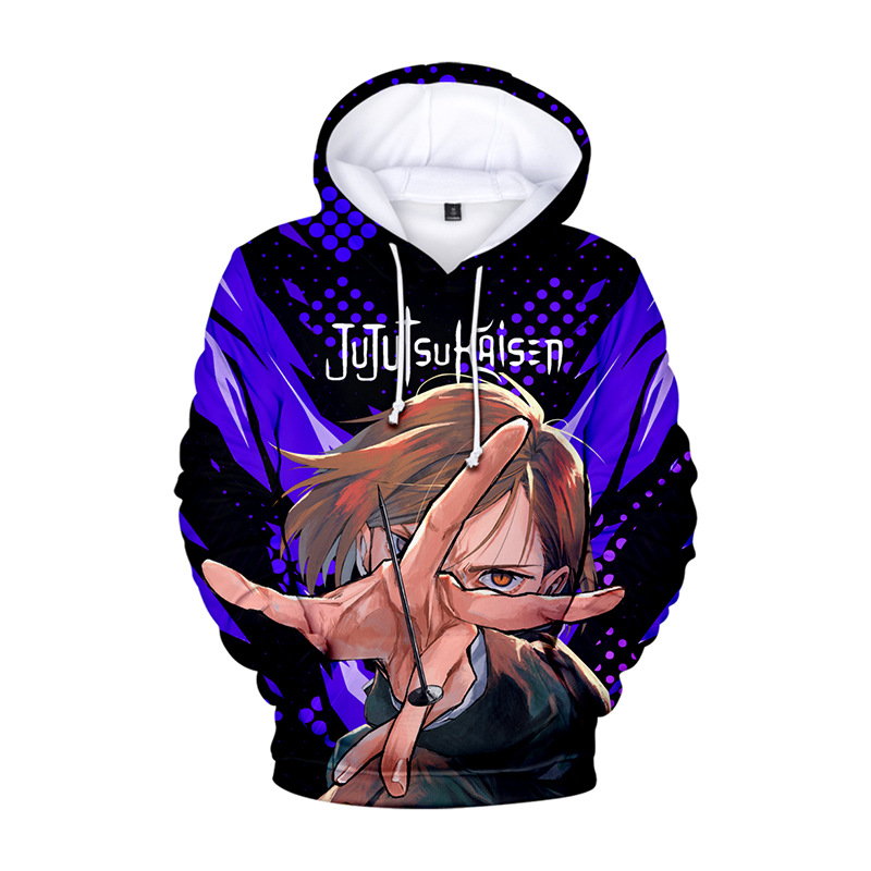 Jujutsu Kaisen sweatshirt, pullover hoodie with fleece lining, autumn and winter top, 3D digital print