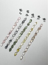 天然铜发晶金发晶绿发晶黑发晶草莓晶2*3水滴形梨形首饰 配石