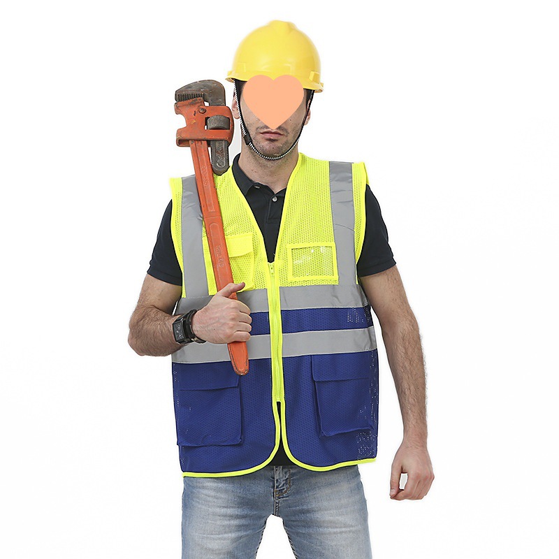 Jiahou net ventilación de la noche de ciclismo chaleco reflectante chaleco reflector multi-bolsillo construcción sanitario arquitectura ropa reflectante