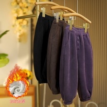 儿童加绒裤子冬季一体绒女童外穿加厚棉裤男童灯芯绒保暖宝宝长裤