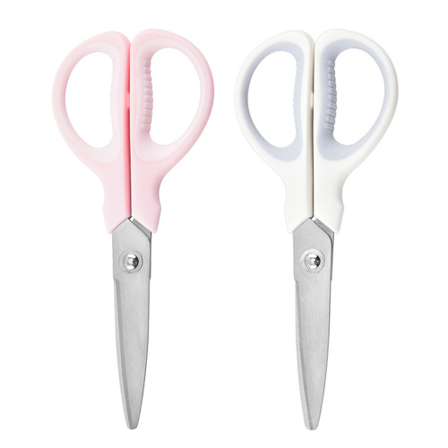 Factory supply stainless steel office scissors office cutting paper stationery scissors student diy art scissors
