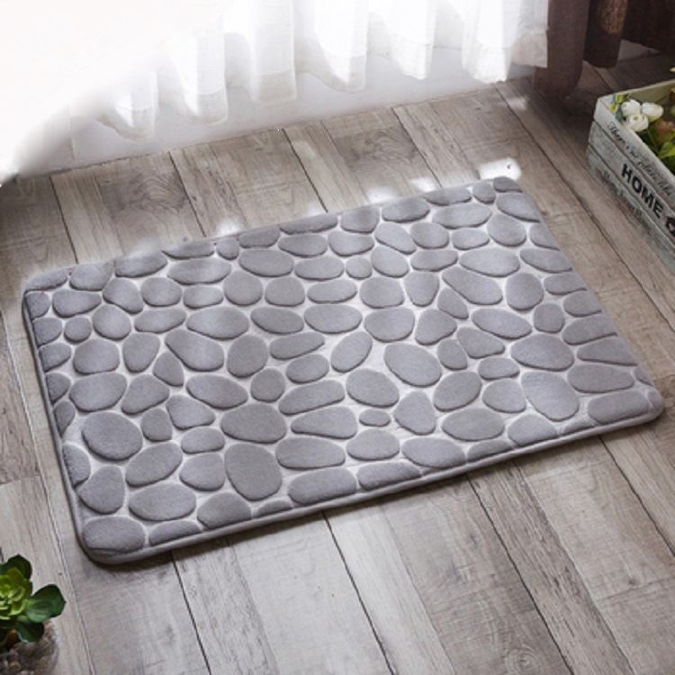 地垫压花定制记忆棉脚垫珊瑚绒门垫抗疲劳卧室浴室点塑吸水地垫|ms