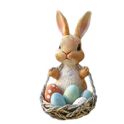 Colgante transfronterizo nuevo huevo de conejo de Pascua colgante acrílico 2D colgante mochila colgante hogar