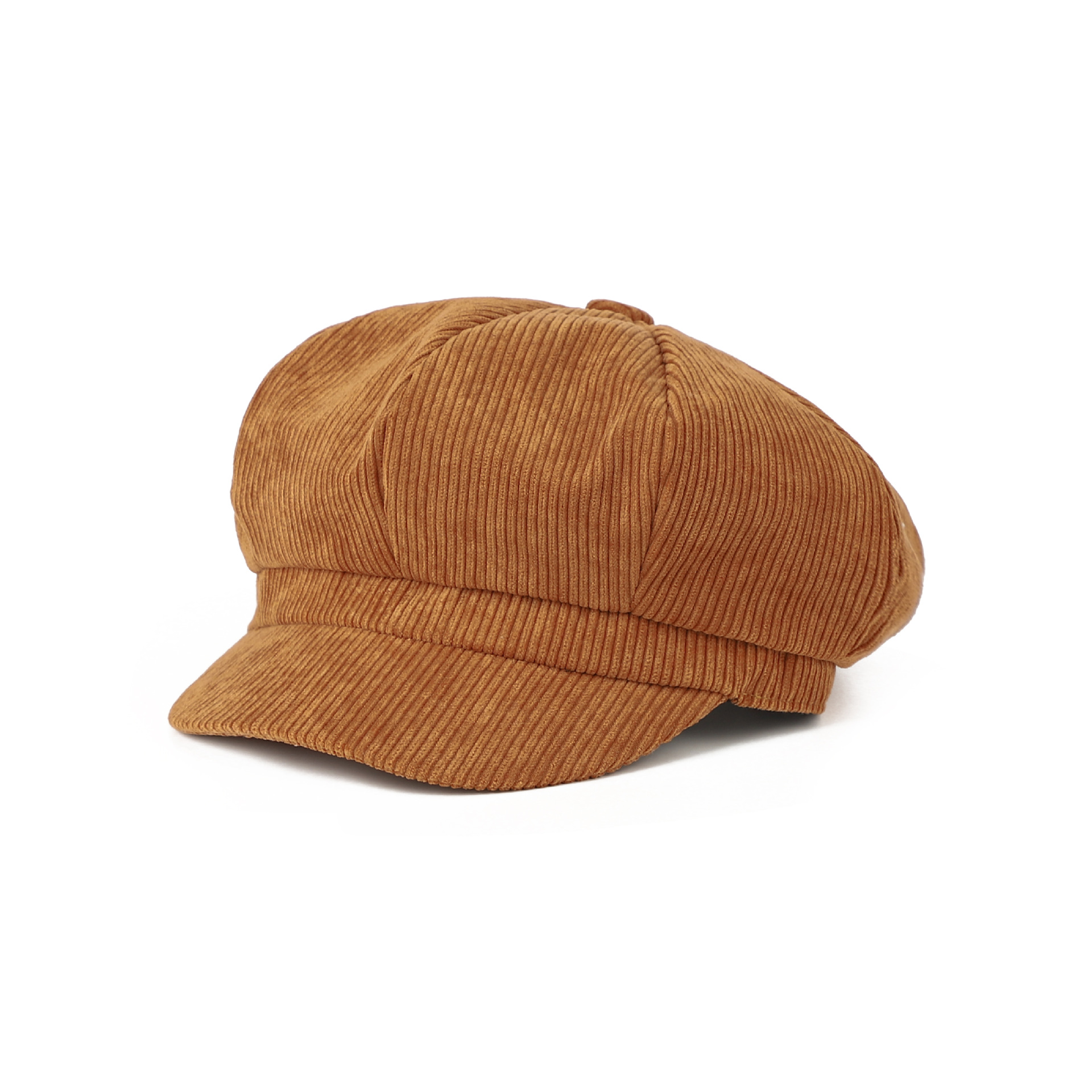 Estilo coreano sombrero de pana de color sólido gorra de pico de moda para mujer Otoño e Invierno versátil sombrero de pintor artístico Sombrero octogonal retro británico