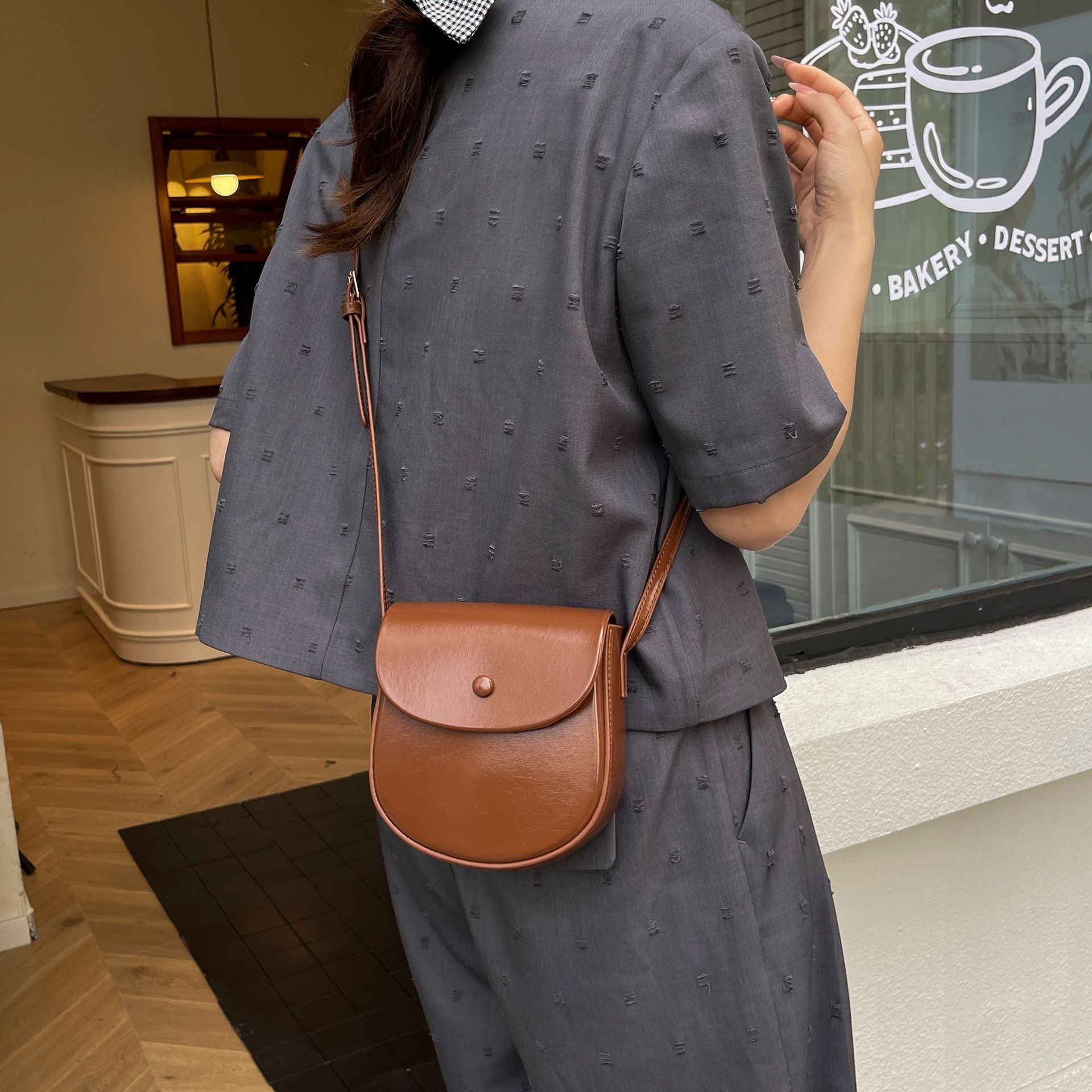 Verano nuevo mini bolso pequeño simple bolso cuadrado versátil bolso de cambio bolso de llaves bolso de hombro ligero de moda