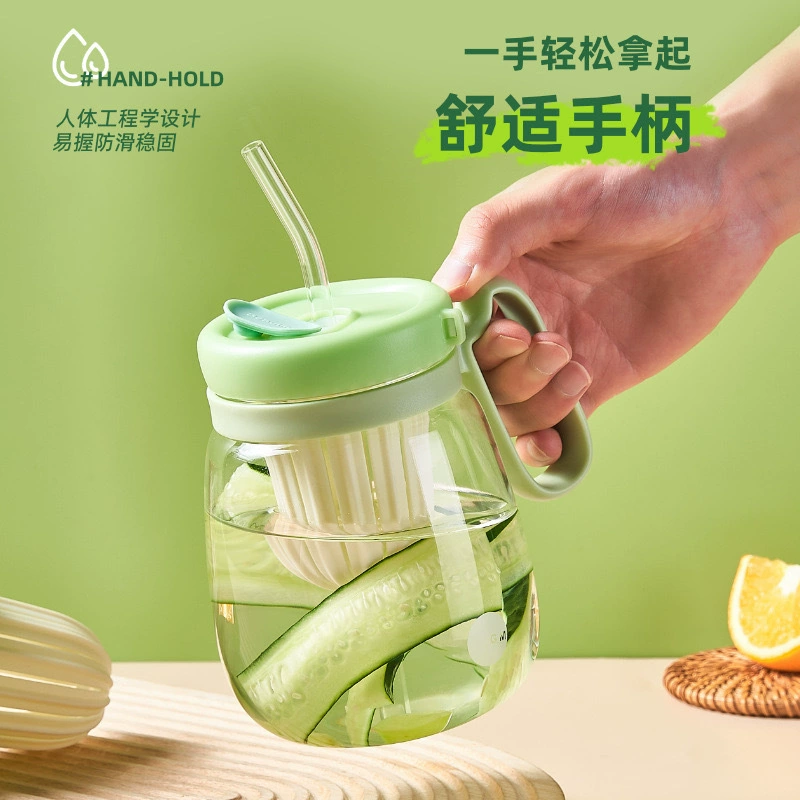 Tea cup with glass, high quality glass, 2023, internet celebrity