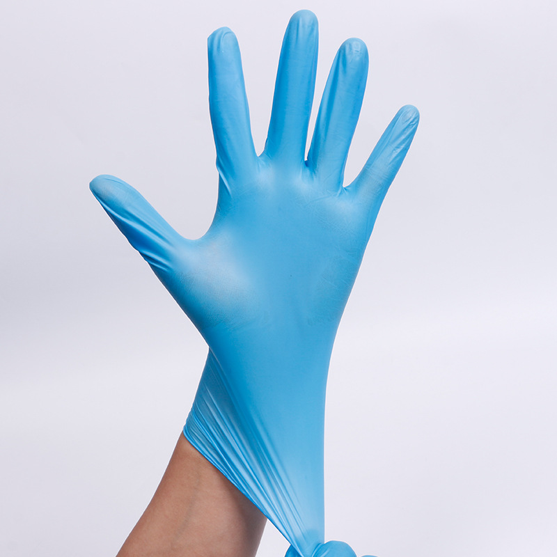 一次性丁腈手套无粉橡胶纹绣防油手套复合丁腈pvc手套防滑防护
