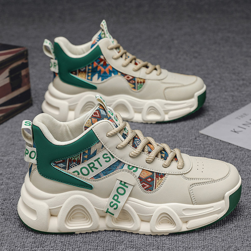 High-Top Men's Shoes 2025 New Autumn and Winter Thick-Soled Height-Increasing Casual Versatile Men's Basketball Running Sports Dad Trendy Shoes High-Top Men's Shoes 2025 New Autumn and Winter Thick-Soled Height-Increasing Casual Versatile Men's Basketball Running Sports Dad Trendy Shoes