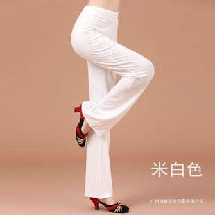 Square Dance Pants Women's Modal Practice Pants High-Waisted Flared Yoga Pants Long Pants Square Dance Clothing Summer