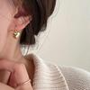 Fashionable metal three dimensional design earrings, internet celebrity, light luxury style, trend of season, wholesale