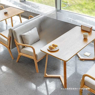 Hotel and B&B Internet Celebrity Cafe Table and Chair Combination Barbecue Dessert Shop Small Bar Restaurant Sofa Dining Booth