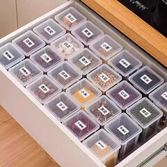 香料分注収納ケース調味料ケースキッチン家庭用八角形桂皮乾燥唐辛子分格カバー密封収納ケース