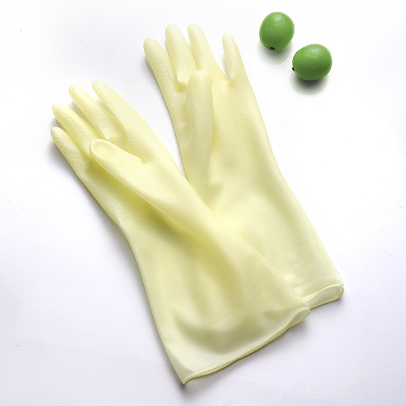 Longs gants de ménage imperméables en caoutchouc pour cuisine_voghion.com