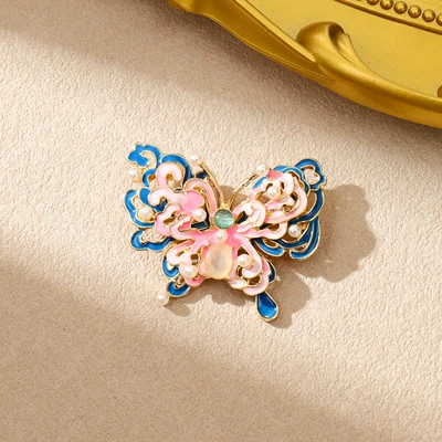 Light Luxury Diamond-Encrusted Butterfly: Yaxa sancaqları