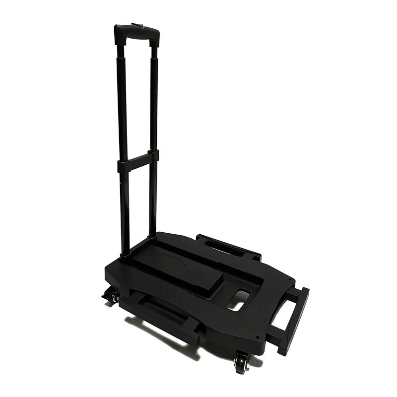 新款升级可印刷LOGO车板可伸缩折叠拉杆物流推车高承重平板购物车