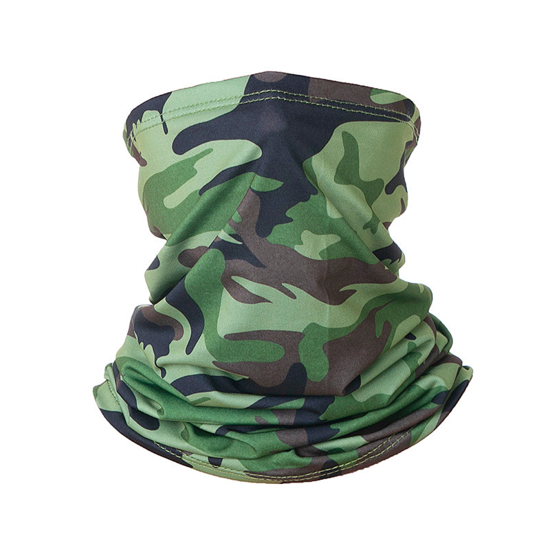 Máscara de protección solar de verano camuflaje táctica bufanda mágica bufanda de equitación protección UV a prueba de polvo cubierta de cuello de seda de hielo toalla facial