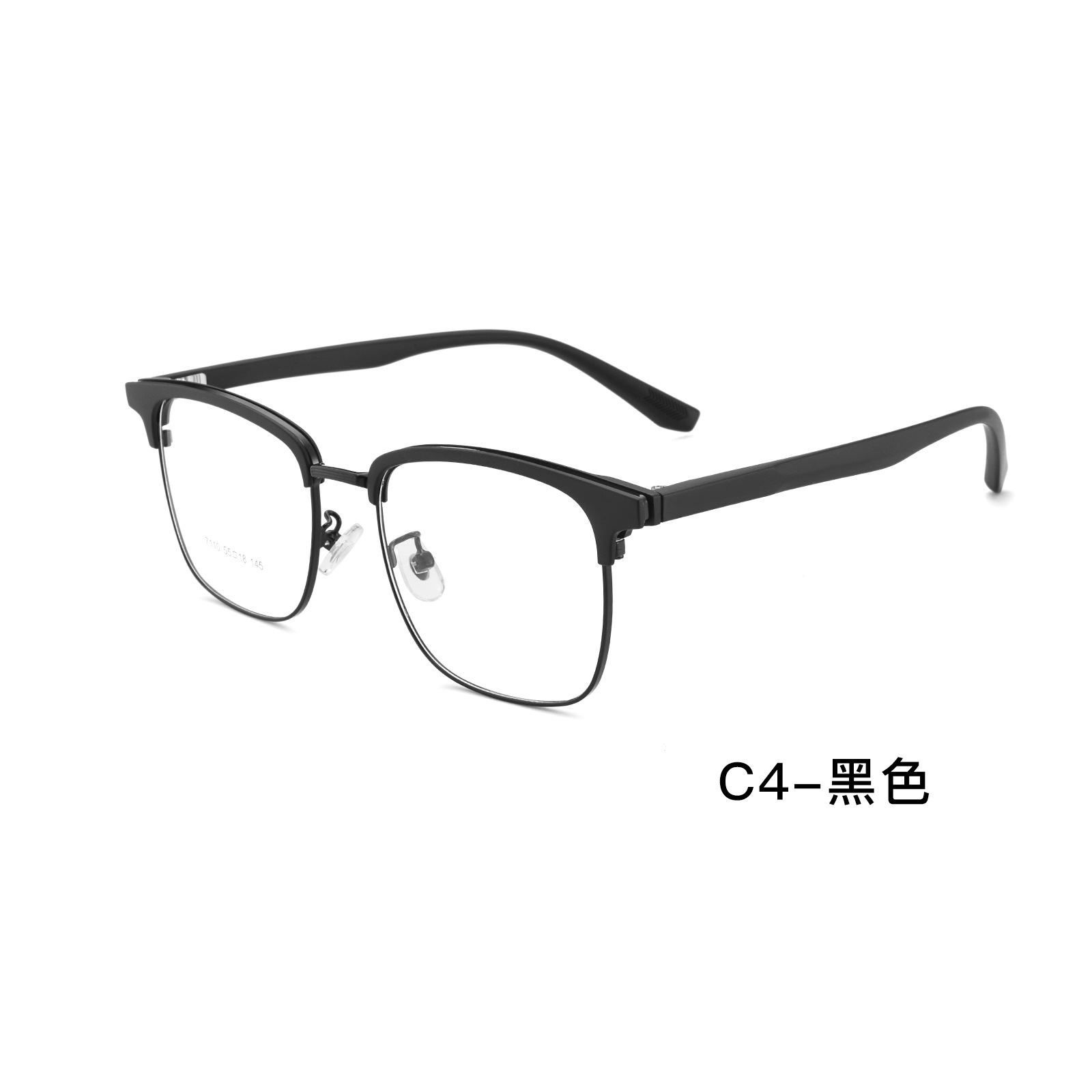 Montura de cejas de aleación de ocio de negocios minimalista, montura de gafas, pierna TR flexible, sin sujetar la cara, se puede combinar con grado Danyang