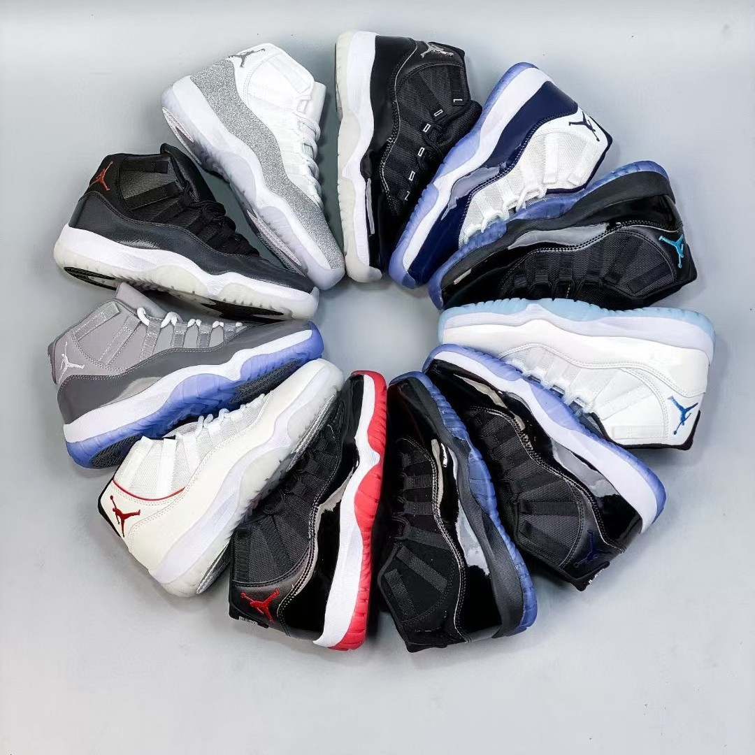 1: 1 original en el extranjero Jordan AJ11 verdadero cojín de carbono con amortiguación inferior 48.5 zapatillas de baloncesto masculinas y femeninas image 3
