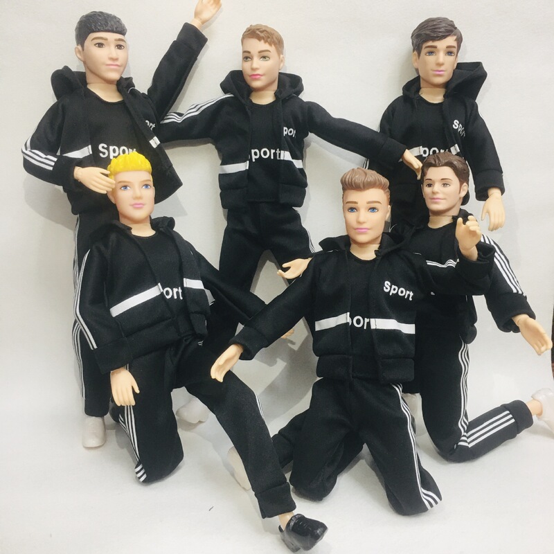 Simulation 30cm Doll Clothes Accessories 11inch Sports Three-Piece Baseball Uniform Set Barbie Mouse Costume Accessories