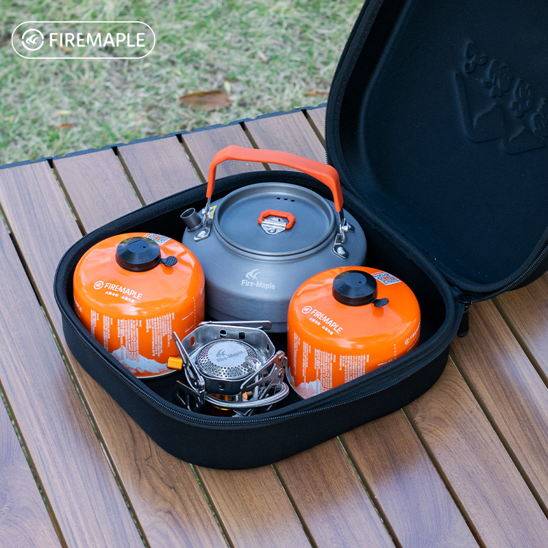 火枫野火炉头户外烧水炉具便携式喝茶燃气炉烧水壶套装露营煮茶炉