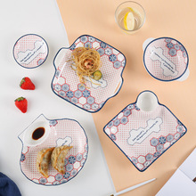 簡約北歐陶瓷餐具套裝 家用釉下彩ins創意碗碟盤批發日式面碗湯碗