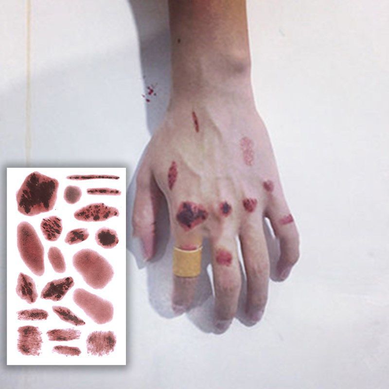 [4407 people deliver within 4 hours] Halloween waterproof realistic wound horror simulation tattoo bite mark