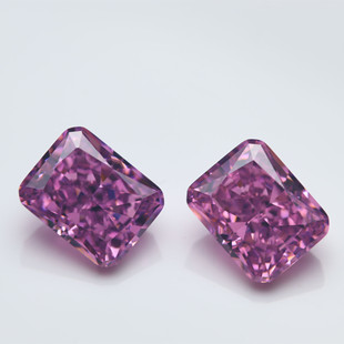 High Carbon Diamond High Quality Colored Gemstone Rectangular Chamfered Ice Flower Cut Zircon Cubic Zirconia Loose Stone Wholesale
