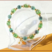 玛瑙手串女招财平安扣北京景区饰品琉璃手链批发文玩手工跨境专供