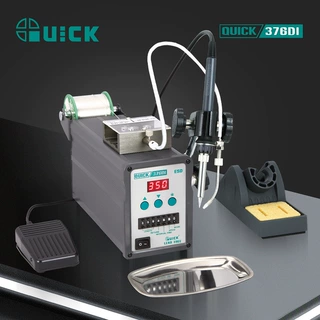 QUICK快克376DI电焊台376DI-90W脚踏出锡焊台焊接无铅环保电烙铁