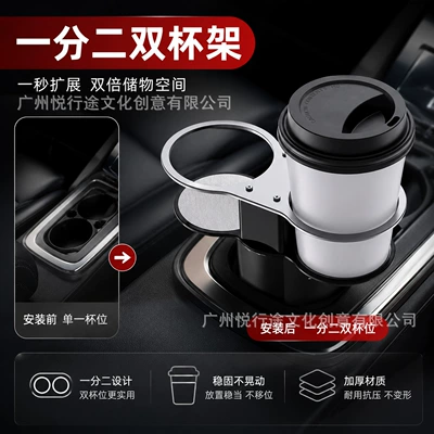 Car cup holder/beverage holder holder with expansion, plastic