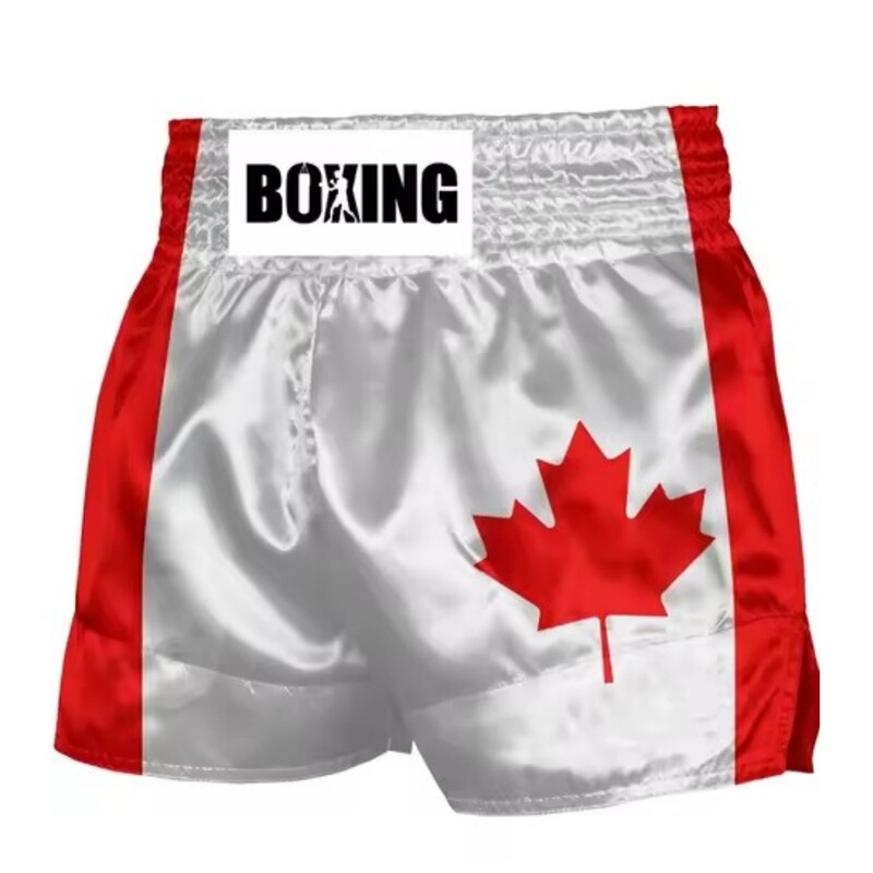 Canada Flag Muay Thai Kids Boxer Shorts Muay Thai Men's Boxer Women's Boxer Shorts Fighting Shorts