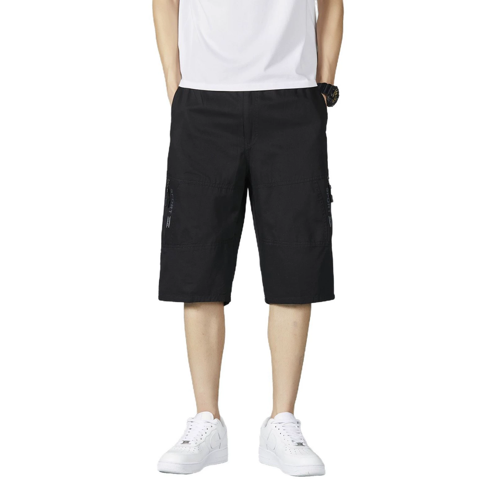 Summer cotton thin trousers, beach shorts, plus size