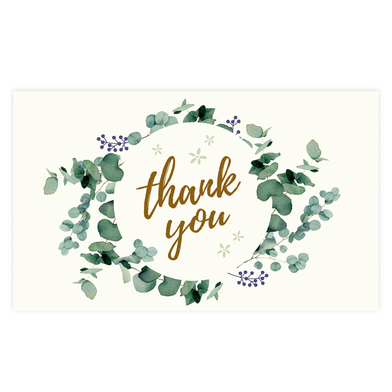 Venta al por mayor Rosa gracias tarjeta etiqueta gracias tarjeta de regalo embalaje de regalo decoración Insertar tarjeta en inglés