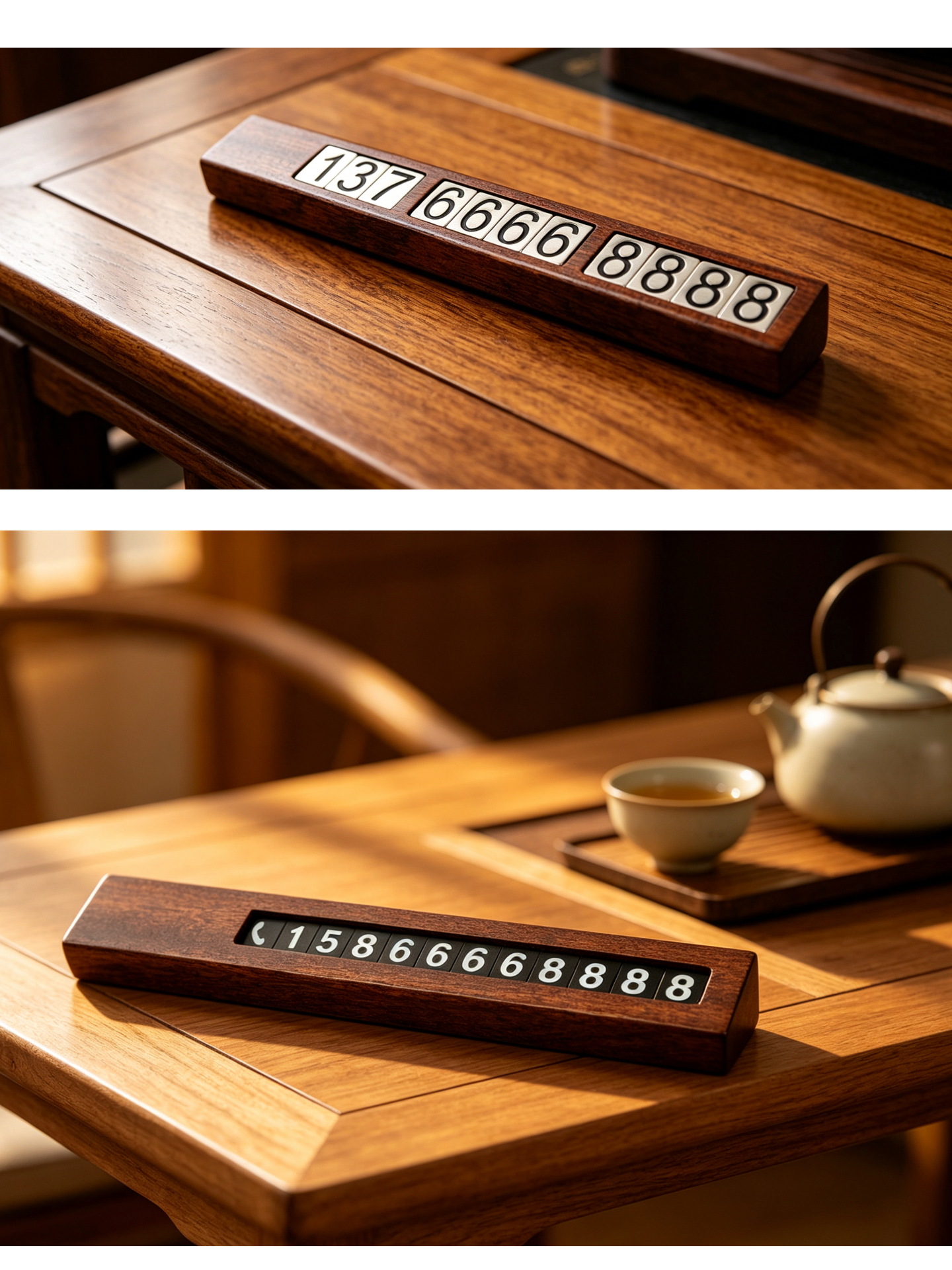 Solid Wood Temporary Parking Sign DIY Movable License Plate Base Magnetic Number Plate Cross-Border Hot-Selling Custom Number Plate Ornament