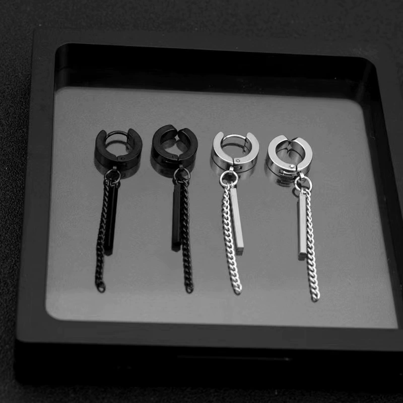 Серьги-цепочки премиум-класса с кисточками в корейском стиле для мужчин и женщин, персонализированные серьги-цепочки из титановой стали, оптовая продажа ювелирных изделий