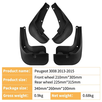 Suitable for Peugeot 3008 Mudguard