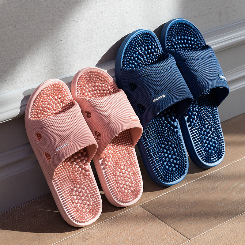 Summer home bathroom non-slip soft-soled men's indoor new style sandals, women's hotel couple massage slippers