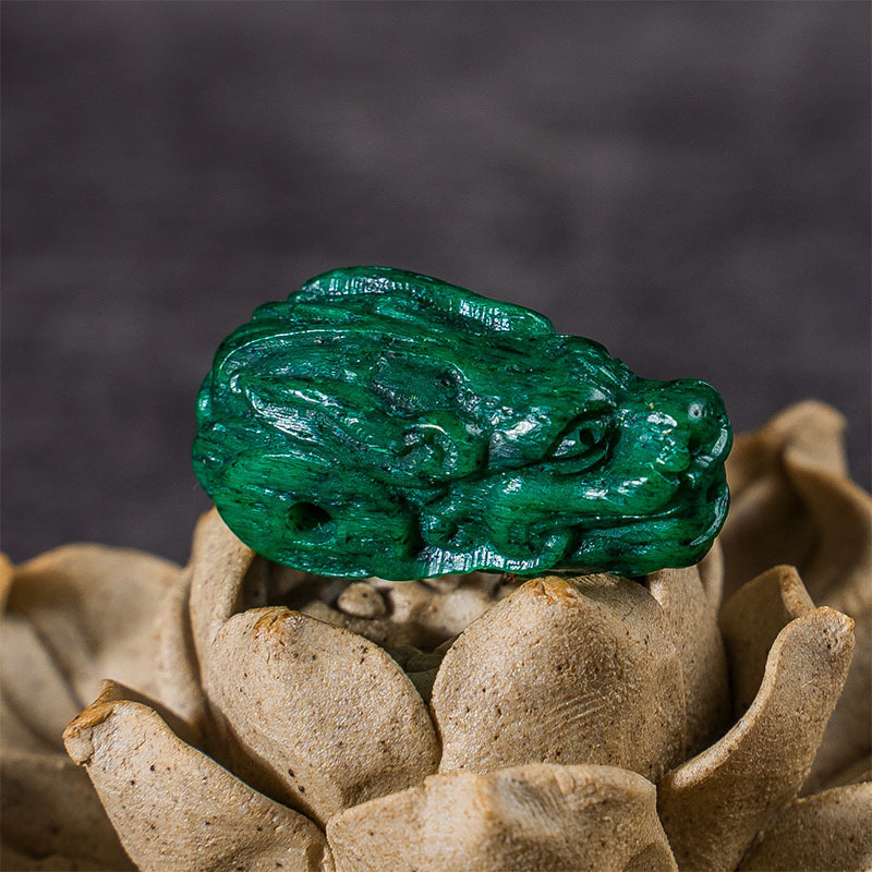 Imitation Qiu Jiao Green Camel Bone Carving Fortune Bergamot Safe Buckle Tortoise Shell Running Ring DIY Clothing Accessories Small Accessories