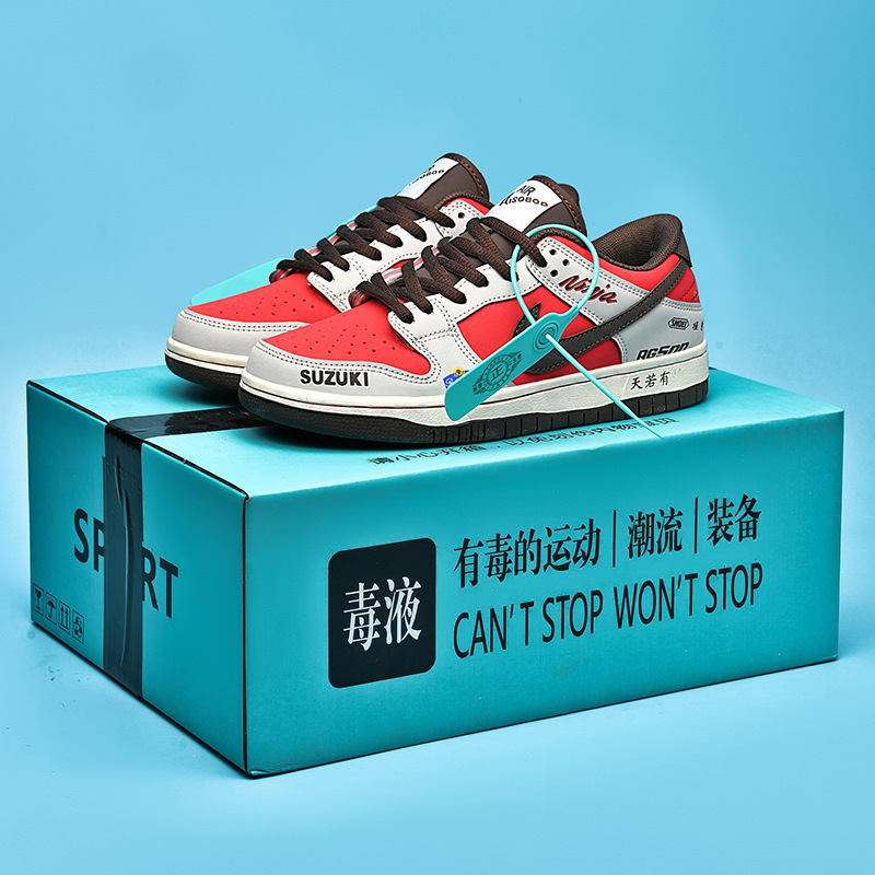 Putian Factory Direct Sales Aj Men's Shoes Low-Cut Dunk Chicago Red Air Force One Aj1 Wedding Shoes Red Sneakers for Women