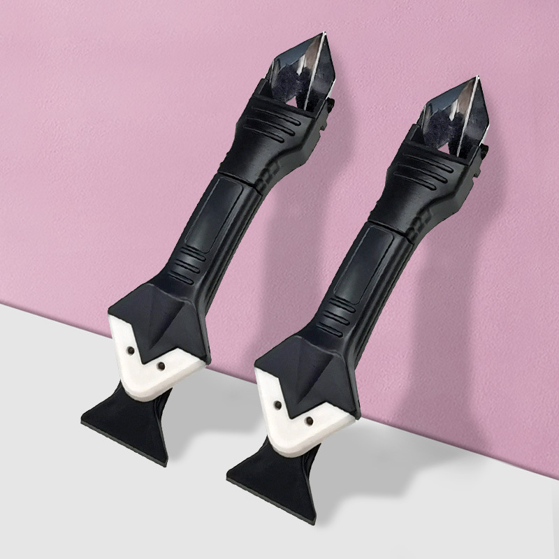 三合一玻璃残胶刮刀多功能刮胶板玻璃胶打胶修边器铲胶美缝剂工具