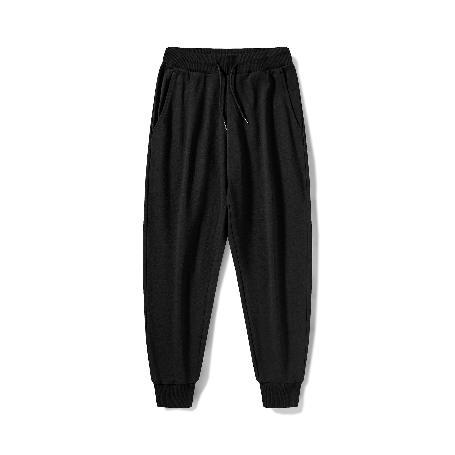 Pantalones deportivos de felpa de 280g para hombre, color sólido, pantalones casuales holgados para primavera y otoño, pantalones deportivos básicos y sencillos BYB0024