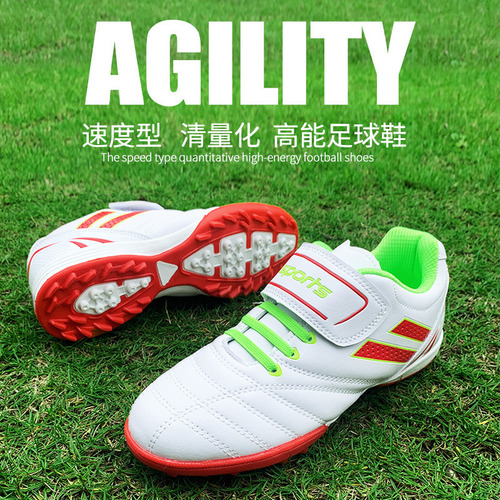 Factory direct sales children's football shoes broken nails tf children's mesh mesh girls and boys primary school students Velcro training shoes