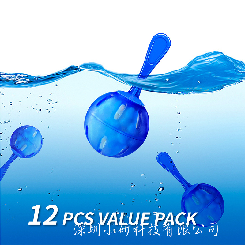 Aplicable humidificador Bola de limpieza Dispositivo de iones de plata reduce el olor del agua Escala de purificación de agua del acuario amarillo Filtro de eliminación de material