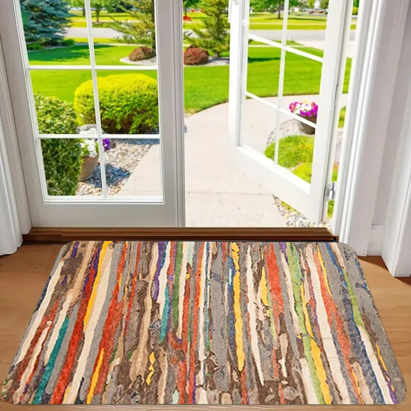 Alfombra de franela estampada, estilo playa, antideslizante, resistente a la suciedad, resistente al desgaste, alfombra para la entrada, dropshipping transfronterizo Y2.